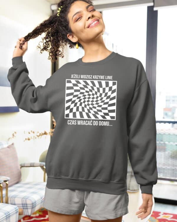 TL1454 Tshirt Hoodie Sweater SIM23 Bluza bez kaptura <br>Impreza Śmieszne Krzywe Linie