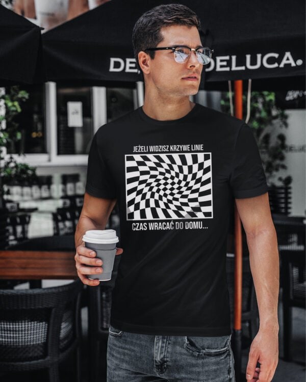 TL1454 Tshirt Hoodie Sweater SIM9 Koszulka Impreza Śmieszne Krzywe Linie