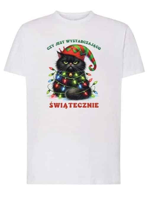 TL1457 Tshirt Hoodie Sweater SIM Koszulka Świąteczna Boże Narodzenie Śmieszny Kot