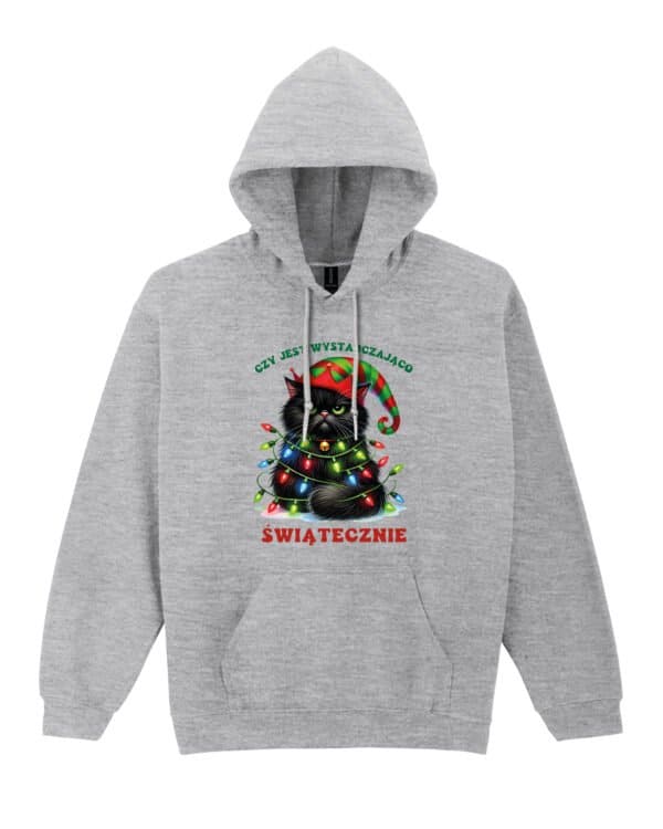 TL1457 Tshirt Hoodie Sweater SIM13 Bluza z kapturem Świąteczna <br>Boże Narodzenie Śmieszny Kot