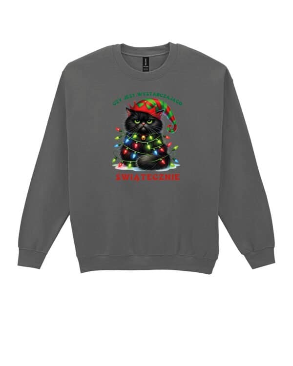 TL1457 Tshirt Hoodie Sweater SIM22 Bluza bez kaptura Świąteczna <br>Boże Narodzenie Śmieszny Kot