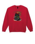 TL1457 Tshirt Hoodie Sweater SIM25 Bluza bez kaptura Świąteczna <br>Boże Narodzenie Śmieszny Kot