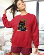 TL1457 Tshirt Hoodie Sweater SIM26 Bluza bez kaptura Świąteczna <br>Boże Narodzenie Śmieszny Kot