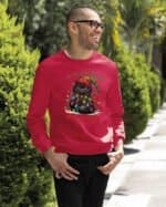 TL1457 Tshirt Hoodie Sweater SIM27 Bluza bez kaptura Świąteczna <br>Boże Narodzenie Śmieszny Kot