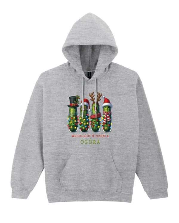 TL1458 Tshirt Hoodie Sweater SIM13 Bluza z kapturem Świąteczna <br>Boże Narodzenie Śmieszna Ogórek
