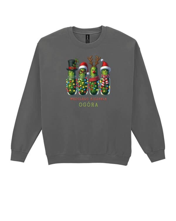 TL1458 Tshirt Hoodie Sweater SIM22 Bluza bez kaptura Świąteczna <br>Boże Narodzenie Śmieszna Ogórek