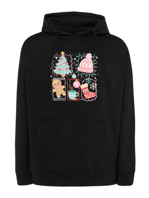 TL1460 Tshirt Hoodie Sweater SIM10 Bluza z kapturem Świąteczna Boże Narodzenie Rysunkowy Styl