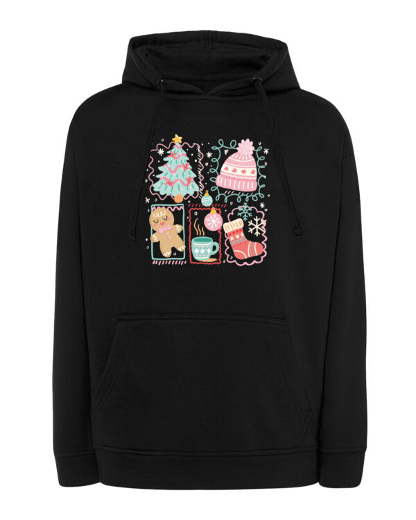 TL1460 Tshirt Hoodie Sweater SIM10 Bluza z kapturem Świąteczna Boże Narodzenie Rysunkowy Styl