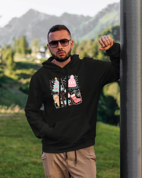 TL1460 Tshirt Hoodie Sweater SIM12 Bluza z kapturem Świąteczna <br>Boże Narodzenie Rysunkowy Styl