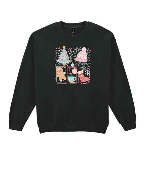 TL1460 Tshirt Hoodie Sweater SIM19 Bluza bez kaptura Świąteczna Boże Narodzenie Rysunkowy Styl