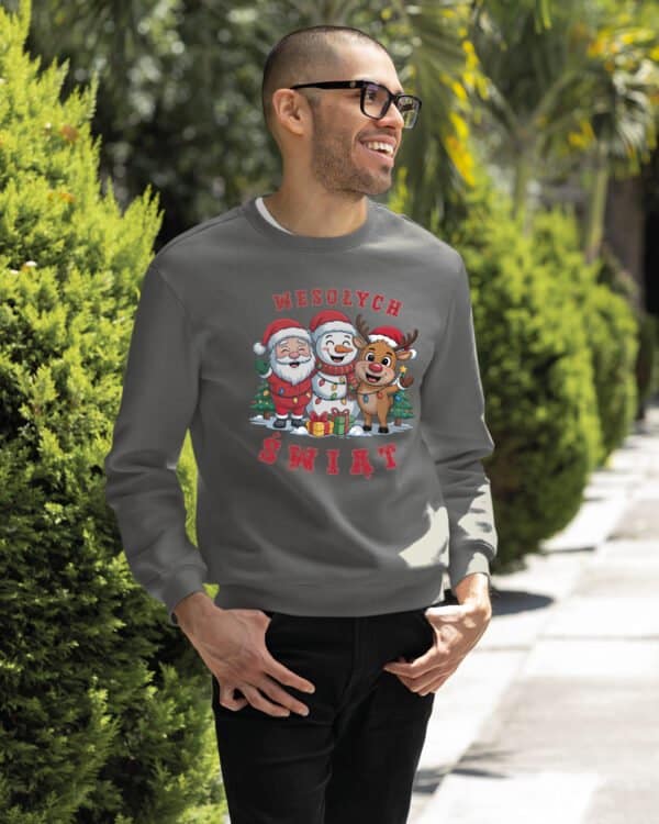 TL1461 Tshirt Hoodie Sweater SIM24 Bluza bez kaptura Świąteczna <br>Boże Narodzenie Mikołaj Renifer