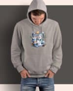 TL1463 Tshirt Hoodie Sweater SIM15 Bluza z kapturem Świąteczna <br>Personalizowana Zima Rysunkowa