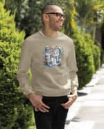 TL1463 Tshirt Hoodie Sweater SIM30 Bluza bez kaptura Świąteczna <br>Personalizowana Zima Rysunkowa