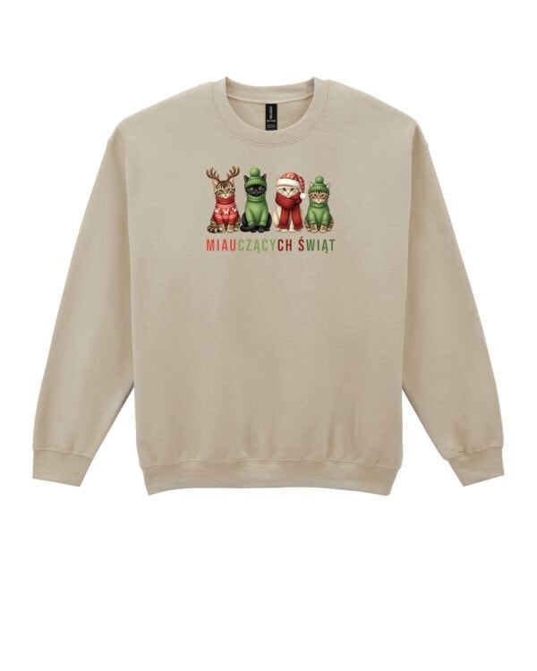 TL1466 Tshirt Hoodie Sweater SIM28 Bluza bez kaptura <br>Świąteczna Kotki Wesołych Świąt