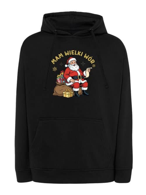 TL1468 Tshirt Hoodie Sweater SIM10 Bluza z kapturem Świąteczna Mikołaj Śmieszna Prezenty