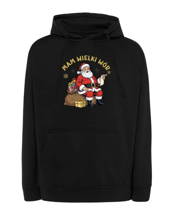 TL1468 Tshirt Hoodie Sweater SIM10 Bluza z kapturem Świąteczna Mikołaj Śmieszna Prezenty
