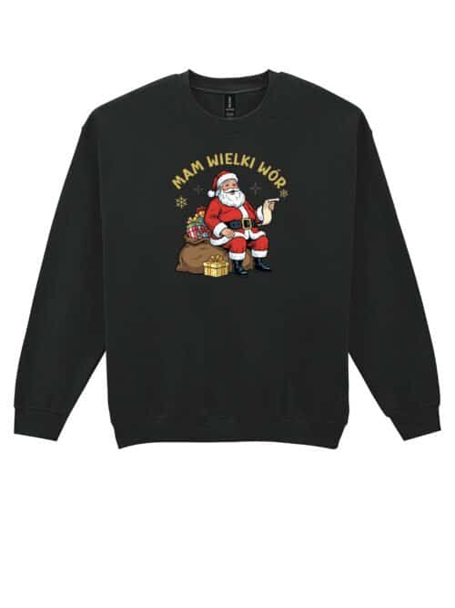 TL1468 Tshirt Hoodie Sweater SIM19 Bluza bez kaptura Świąteczna Mikołaj Śmieszna Prezenty