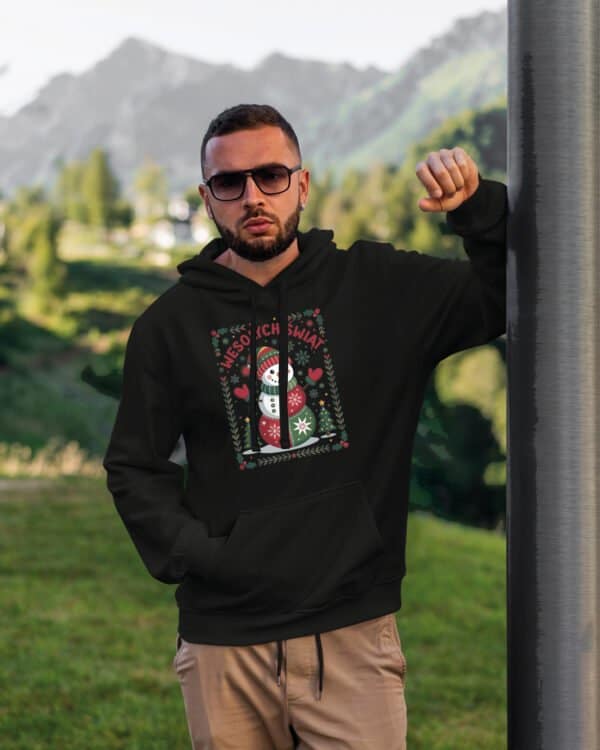 TL1469 Tshirt Hoodie Sweater SIM12 Bluza z kapturem Świąteczna <br>Wesołych Świąt Bałwanek