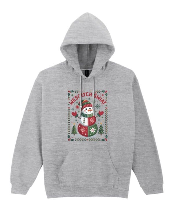 TL1469 Tshirt Hoodie Sweater SIM13 Bluza z kapturem Świąteczna <br>Wesołych Świąt Bałwanek