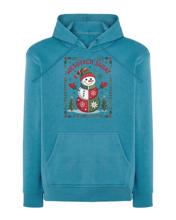 TL1469 Tshirt Hoodie Sweater SIM16 Bluza z kapturem Świąteczna <br>Wesołych Świąt Bałwanek