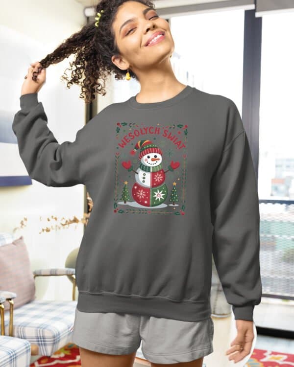 TL1469 Tshirt Hoodie Sweater SIM23 Bluza bez kaptura <br>Świąteczna Wesołych Świąt Bałwanek