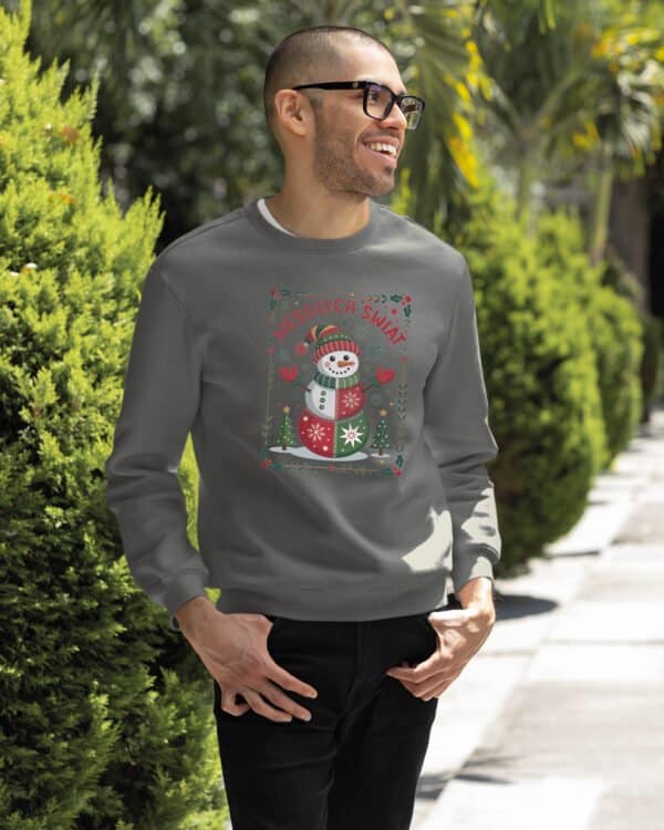 TL1469 Tshirt Hoodie Sweater SIM24 Bluza bez kaptura <br>Świąteczna Wesołych Świąt Bałwanek