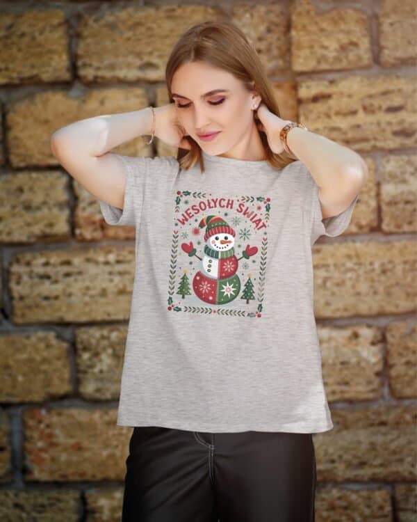 TL1469 Tshirt Hoodie Sweater SIM5 Koszulka Świąteczna Wesołych Świąt Bałwanek