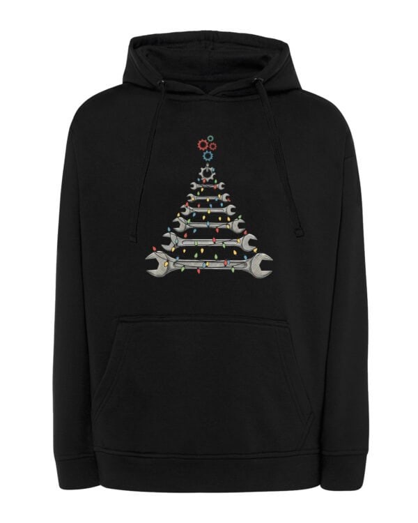 TL1471 Tshirt Hoodie Sweater SIM10 Bluza z kapturem Świąteczna Choinka Mechanika