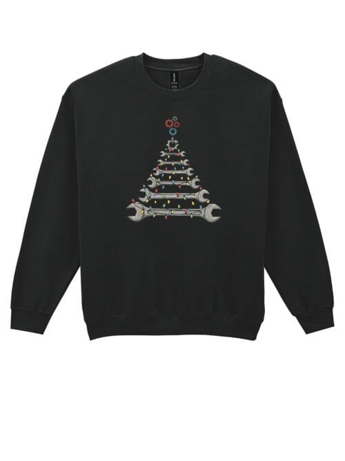 TL1471 Tshirt Hoodie Sweater SIM19 Bluza bez kaptura Świąteczna Choinka Mechanika