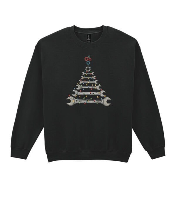 TL1471 Tshirt Hoodie Sweater SIM19 Bluza bez kaptura Świąteczna Choinka Mechanika