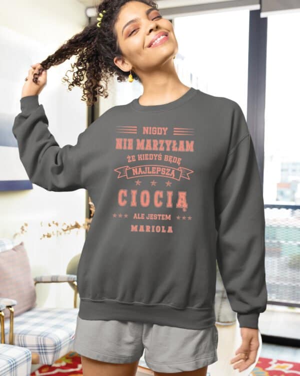 TL1479 Tshirt Hoodie Sweater SIM23 Bluza bez kaptura dla Cioci <br>Personalizowana Najlepsza na Świecie