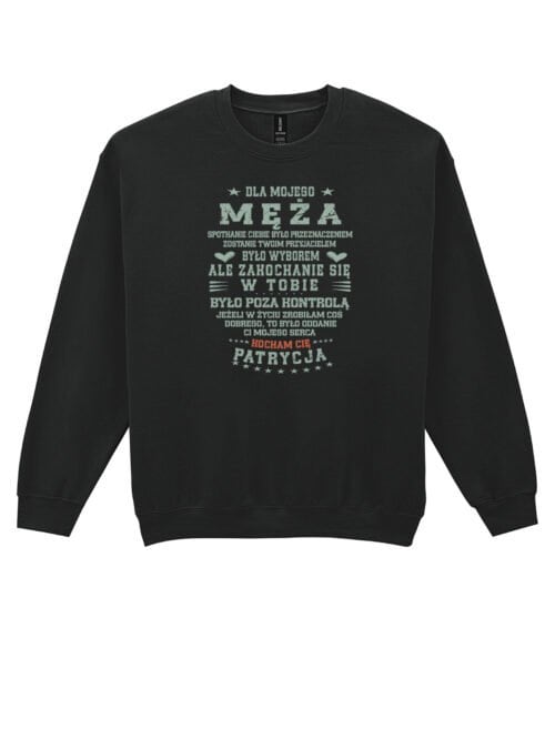 TL1481 Tshirt Hoodie Sweater SIM19 Bluza bez kaptura dla Męża Personalizowana od Żony