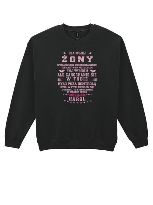 TL1482 Tshirt Hoodie Sweater SIM19 Bluza bez kaptura dla Żony Personalizowana od Męża