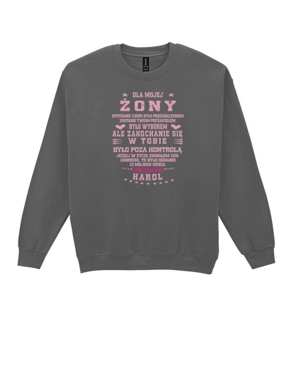 TL1482 Tshirt Hoodie Sweater SIM22 Bluza bez kaptura <br>Dla Żony Personalizowana od Męża