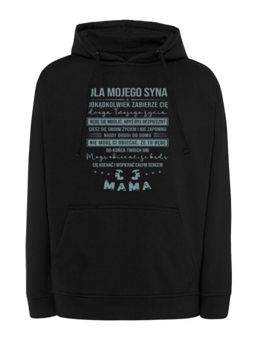 TL1485A Tshirt Hoodie Sweater SIM10 Bluza z kapturem dla Syna Miłość Rodzica Personalizowana