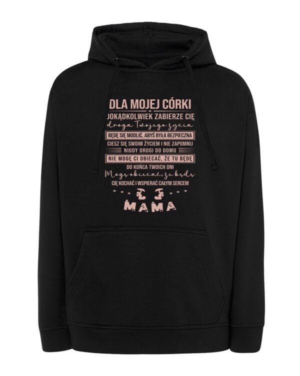 TL1486A Tshirt Hoodie Sweater SIM10 Bluza z kapturem dla Córki Miłość Rodzica Personalizowana