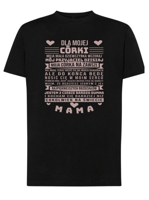 TL1488B Tshirt Hoodie Sweater SIM7 Koszulka dla Córki Miłość Rodzica Personalizowana Życzenia