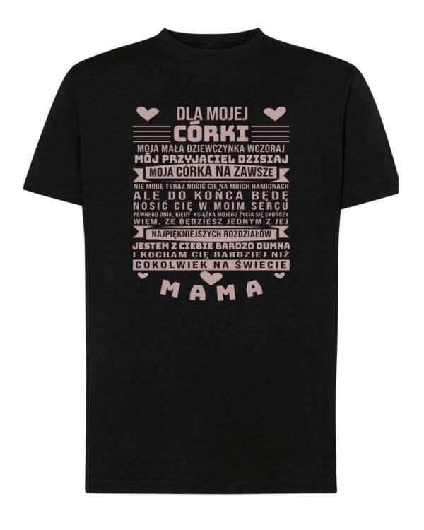 TL1488B Tshirt Hoodie Sweater SIM7 Koszulka dla Córki Miłość Rodzica Personalizowana Życzenia