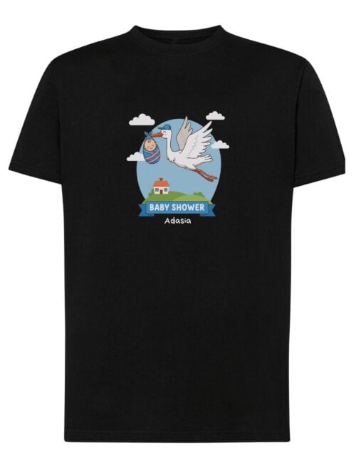 1559 (10) Koszulka Baby Shower Personalizowana Przyjęcie Chłopiec