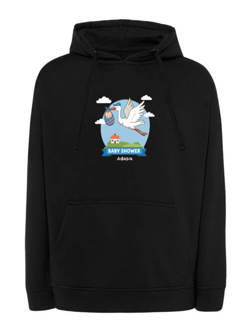 1559 (13) Bluza z kapturem Baby Shower Personalizowana Przyjęcie Chłopiec