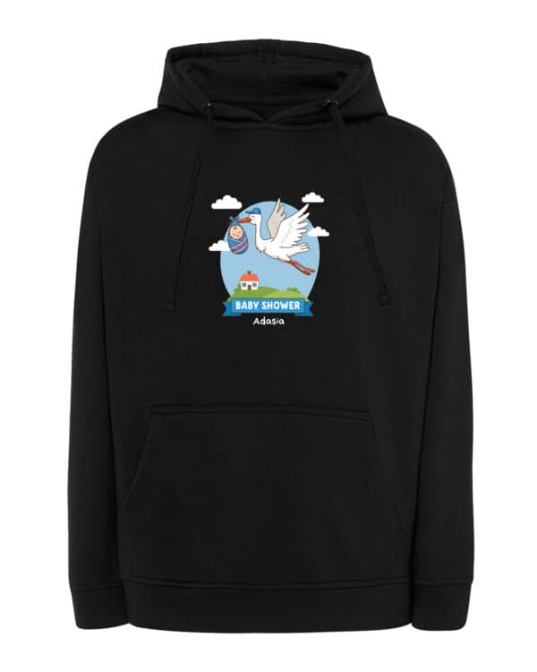 1559 (13) Bluza z kapturem Baby Shower Personalizowana Przyjęcie Chłopiec