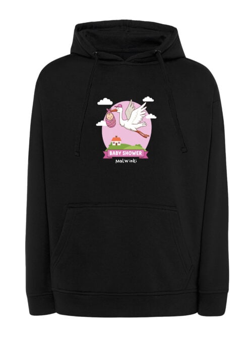 1560 (13) Bluza z kapturem Baby Shower Personalizowana Przyjęcie Dziewczynka