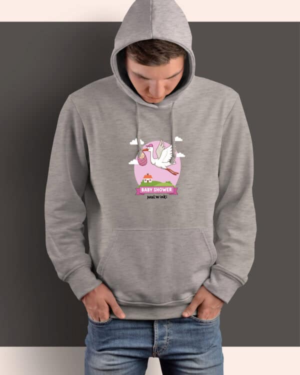 1560 (9) Bluza z kapturem Baby Shower <br>Personalizowana Przyjęcie Dziewczynka