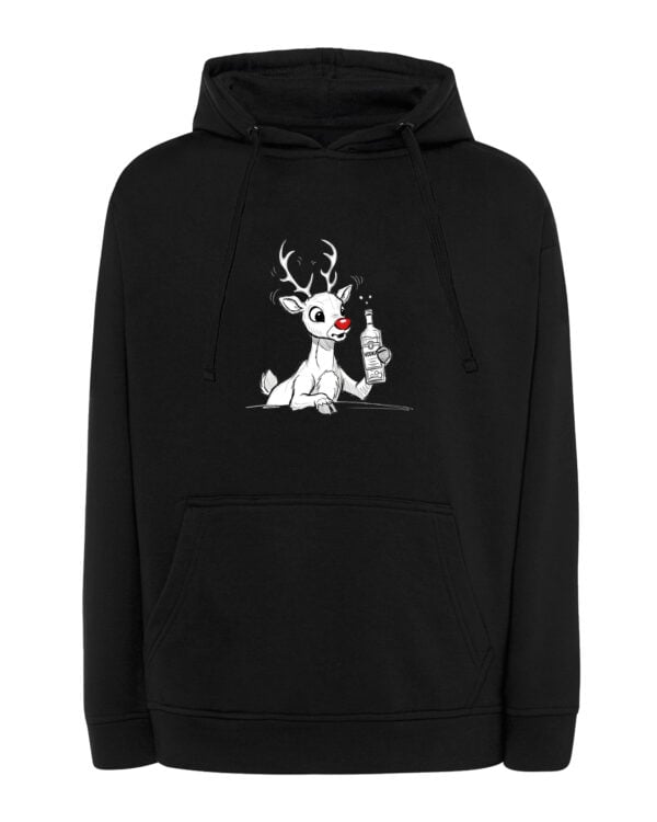 1562 (17) Bluza z kapturem Święta Rudolf Pijak Śmieszna Drink