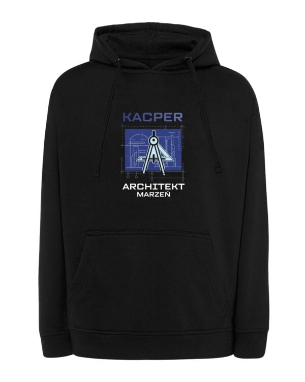 1563 (17) Bluza z kapturem Personalizowana dla Architekta Prezent