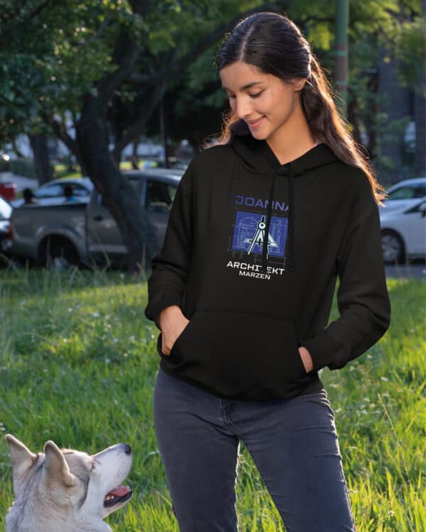 1563 (18) Bluza z kapturem <br>Personalizowana dla Architekta Prezent