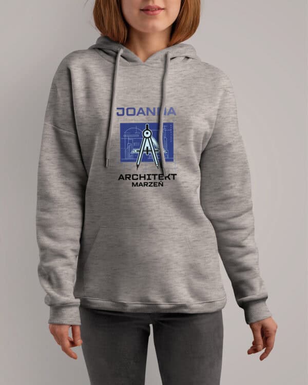 1563 (8) Bluza z kapturem <br>Personalizowana dla Architekta Prezent