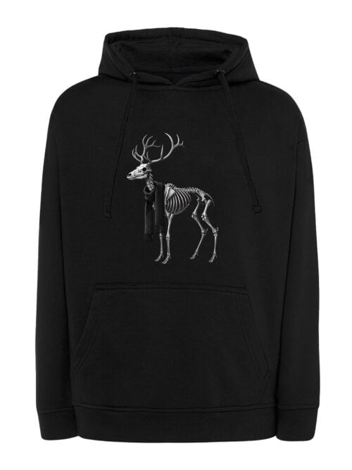 1564 (10) Bluza z kapturem Święta Horror Renifer Szkielet