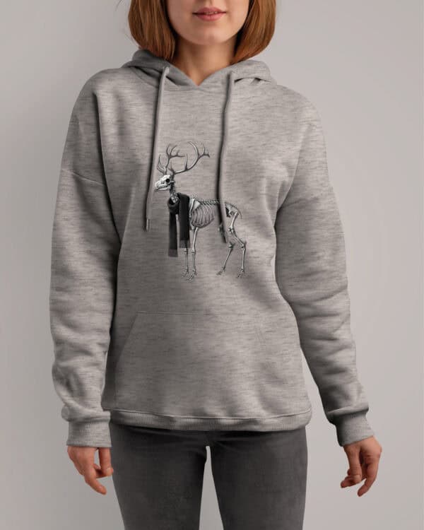 1564 (14) Bluza z kapturem <br>Święta Horror Renifer Szkielet