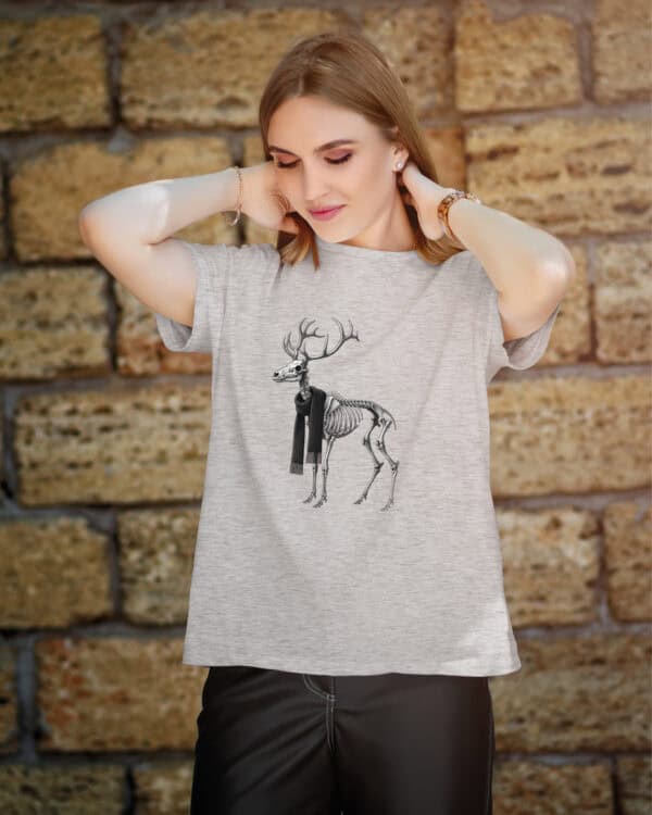 1564 (5) Koszulka Święta Horror Renifer Szkielet